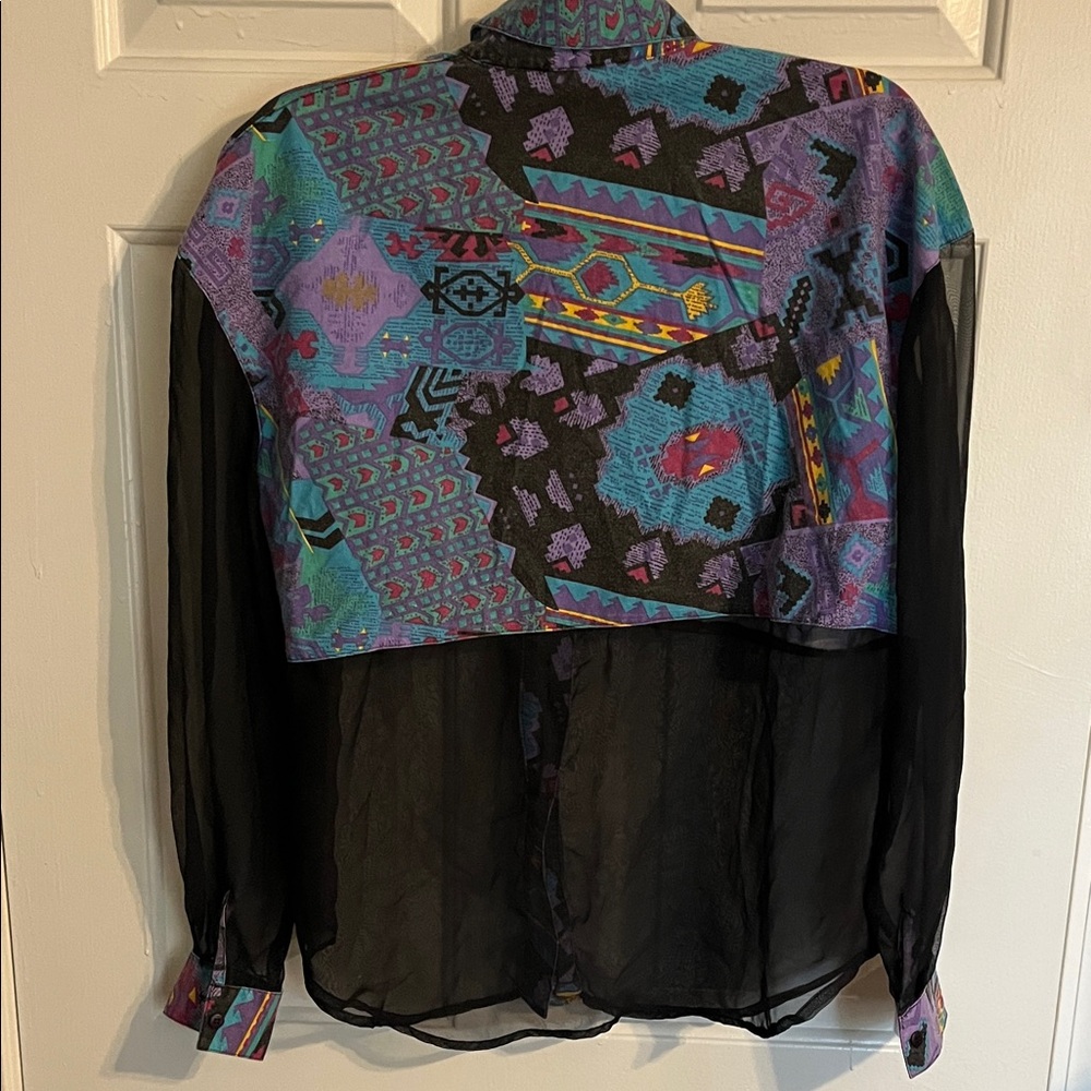 Vintage Multicolor Button Down Shirt - Picture 6 of 6